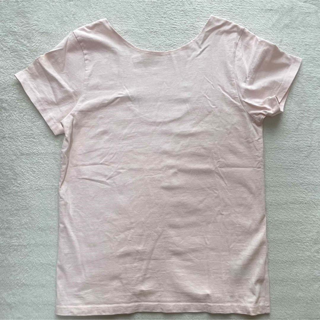 Ungrid(アングリッド)の【美品】ungrid アングリッド シンプルピンクTシャツ 美背中 レディースのトップス(Tシャツ(半袖/袖なし))の商品写真