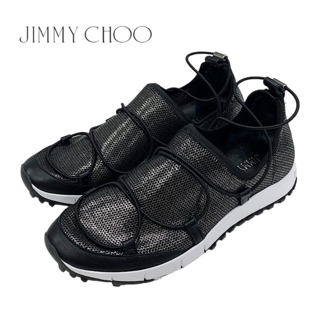 JIMMY CHOO(ジミーチュウ)のジミーチュウ JIMMY CHOO ANDREA スニーカー スリッポン 靴 シューズ メタリック ドローコード メッシュ ブラック 黒 レディースの靴/シューズ(スニーカー)の商品写真