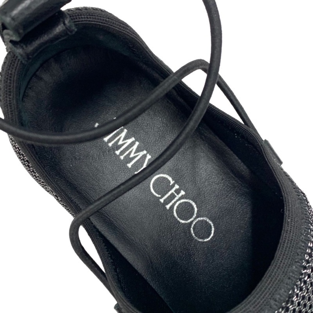 JIMMY CHOO(ジミーチュウ)のジミーチュウ JIMMY CHOO ANDREA スニーカー スリッポン 靴 シューズ メタリック ドローコード メッシュ ブラック 黒 レディースの靴/シューズ(スニーカー)の商品写真