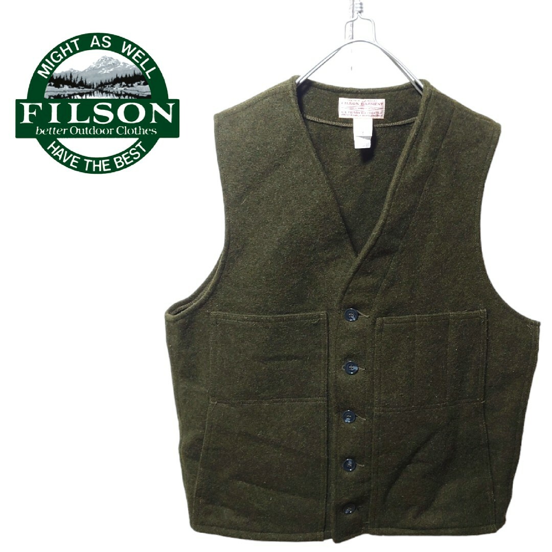 FILSON(フィルソン)の【FILSON】名作 USA製 マッキーノウールベスト フォレスト  S-308 メンズのトップス(ベスト)の商品写真