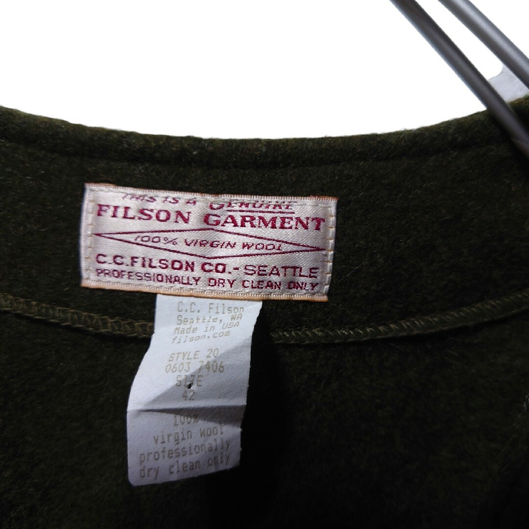 FILSON(フィルソン)の【FILSON】名作 USA製 マッキーノウールベスト フォレスト  S-308 メンズのトップス(ベスト)の商品写真