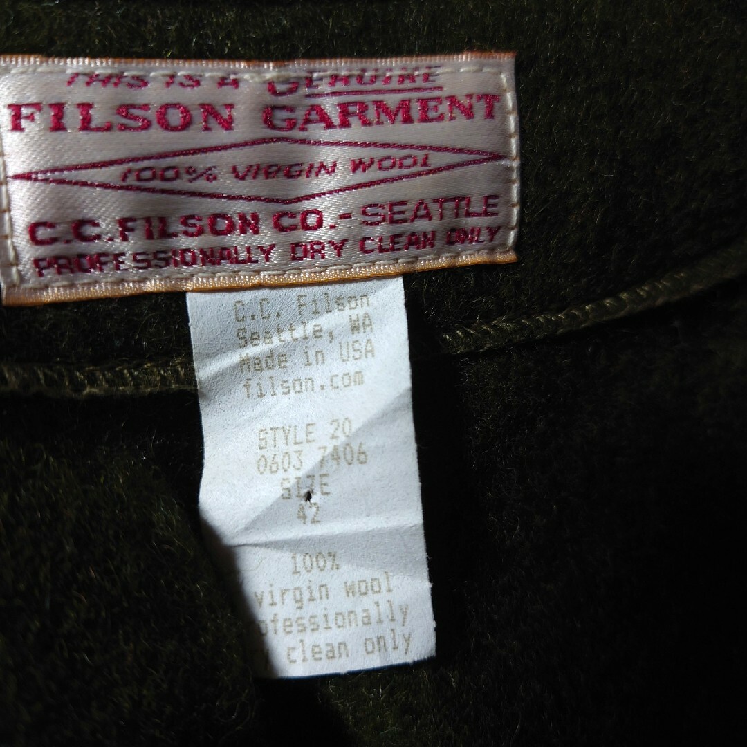 FILSON(フィルソン)の【FILSON】名作 USA製 マッキーノウールベスト フォレスト  S-308 メンズのトップス(ベスト)の商品写真