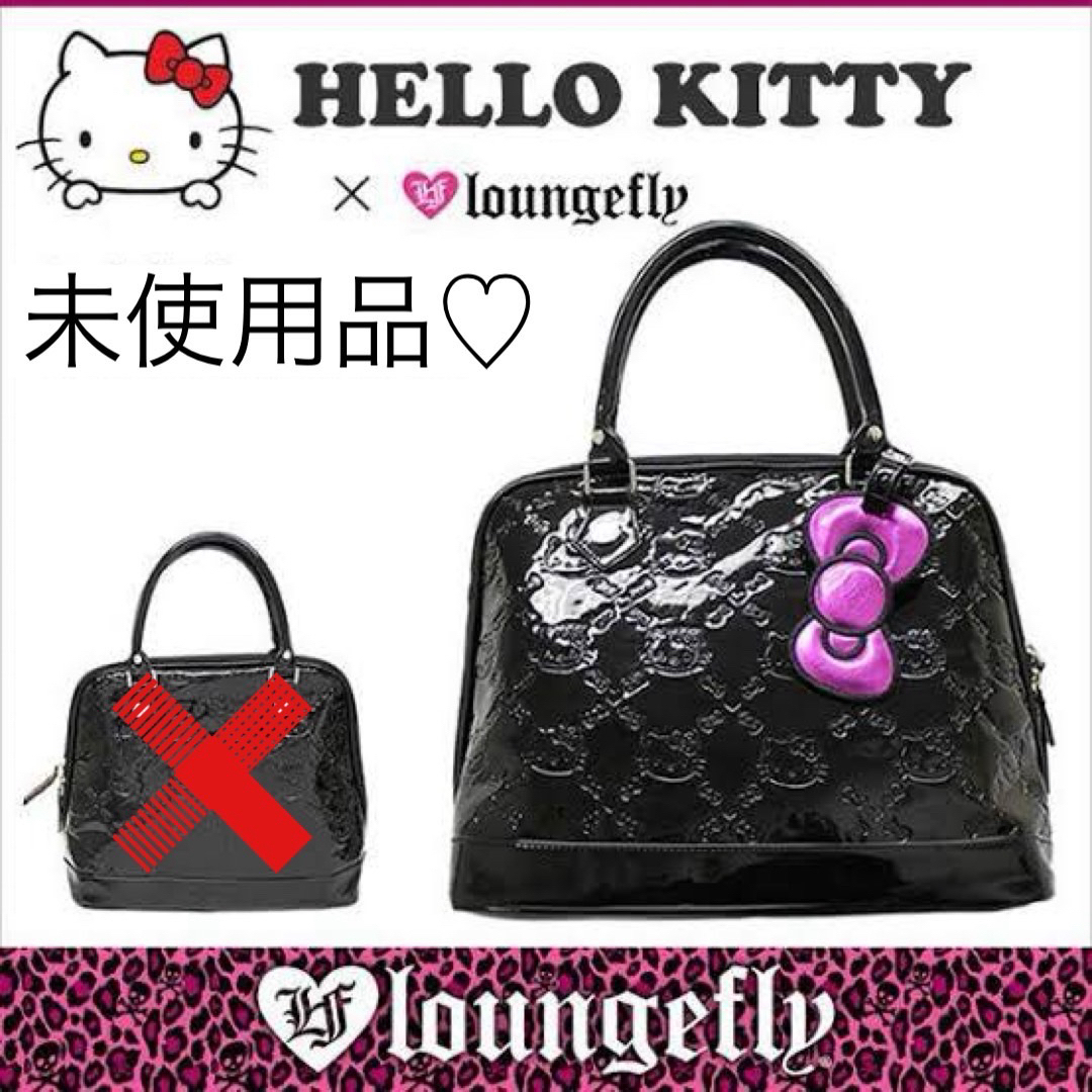 サンリオ(サンリオ)の【未使用品♡レア】Loungefly×HelloKitty エナメルバック　旅行 レディースのバッグ(ハンドバッグ)の商品写真