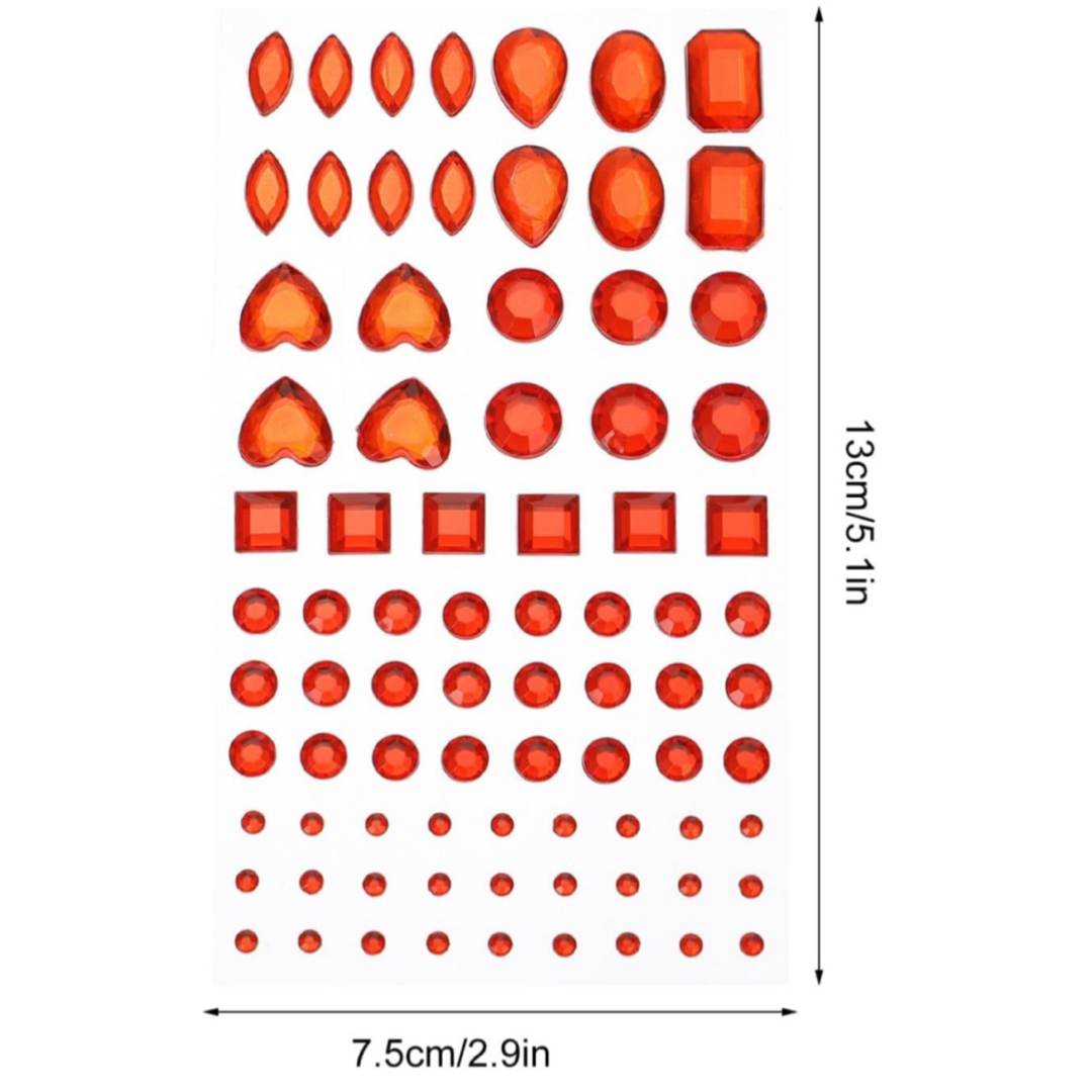 ラインストーン 宝石ステッカー 3Dネイルシール デコパーツ レッド 赤 コスメ/美容のネイル(デコパーツ)の商品写真