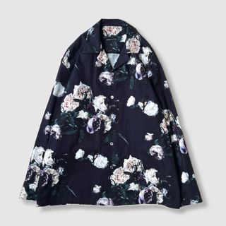 ラッドミュージシャン(LAD MUSICIAN)の美品 23SS ラッドミュージシャン 花柄 オープンカラーシャツ 44(シャツ)