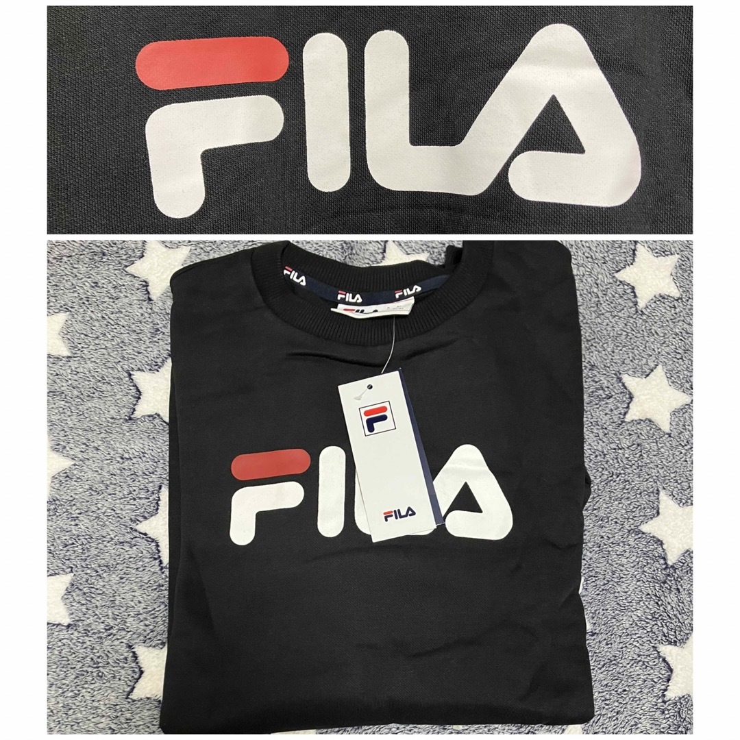 【フィラ】FILA トレーナー スウェット メンズ ロゴ入り ブラック系Mサブズ メンズのトップス(スウェット)の商品写真