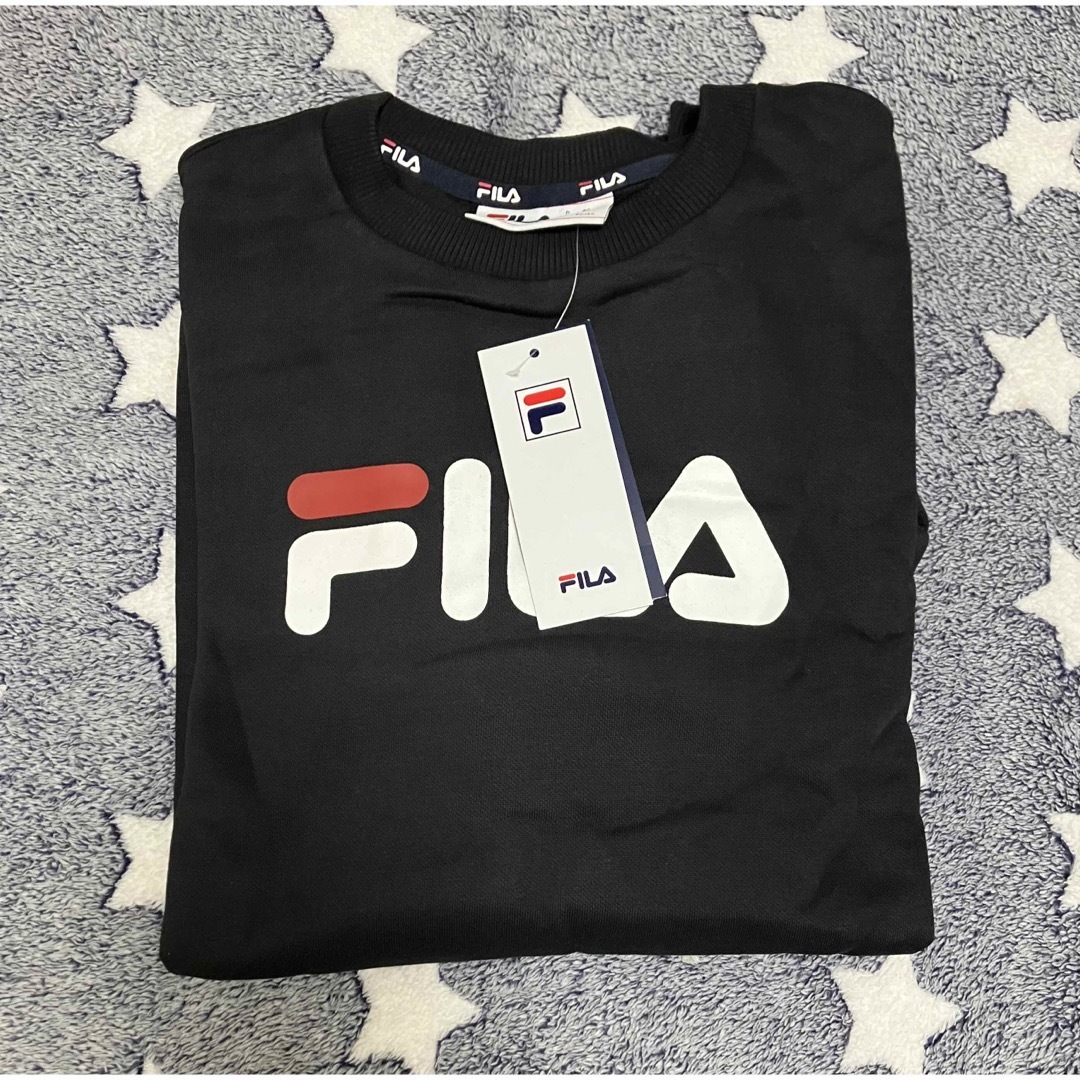【フィラ】FILA トレーナー スウェット メンズ ロゴ入り ブラック系Mサブズ メンズのトップス(スウェット)の商品写真