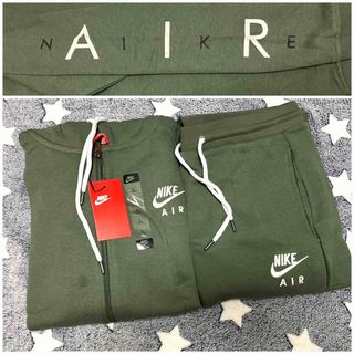 NIKE AIR★ナイキセットアップ★ア－ミ－グリ－ン色 Lサイズ(パーカー)