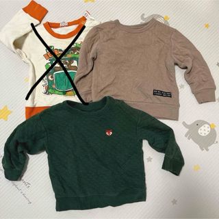 ユニクロ(UNIQLO)の90センチ　冬物トレーナー　2枚セット(ニット)