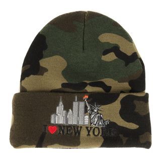 シュプリーム(Supreme)の新品 Supreme シュプリーム ビーニー 17AW I LOVE NEW YORK ロゴ ニット ビーニー I Love NY Beanie ウッドランドカモ 迷彩 ニットキャップ 帽子【メンズ】(ニット帽/ビーニー)