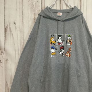 ディズニー(Disney)の【ディズニー キャラクター刺繍デザインフリース】ミッキー 2XL 古着(パーカー)