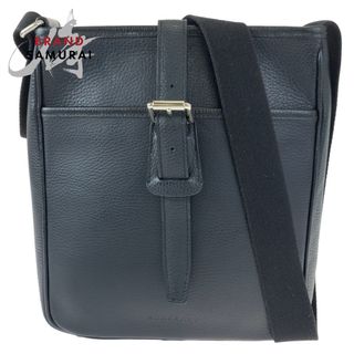 バーバリー(BURBERRY)のBURBERRY バーバリー ブラック 黒 レザー ショルダーバッグ 斜め掛け メンズ 404871 【中古】(ショルダーバッグ)