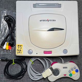 セガ(SEGA)の【すぐ遊べる】SS セガサターン 白 シロ 本体 メンテ電池交換済 管理091(家庭用ゲーム機本体)