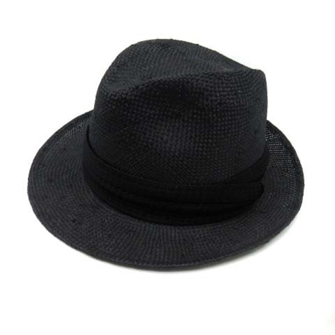 CA4LA(カシラ)のカシラ CA4LA 中折れ ラフィア ハット 麦わら帽子 ブラック 黒 メンズの帽子(その他)の商品写真