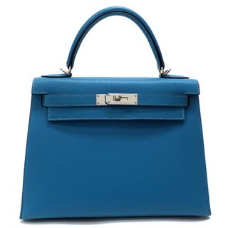 エルメス(Hermes)の【★HERMES★】エルメス『ケリー28cm/外縫い』ターコイズ/シェーブル/シルバー金具/ハンドバッグ/ショルダーバッグ/レザー/ブルージーン/水色/レディース　36584k024.4　＠(ハンドバッグ)