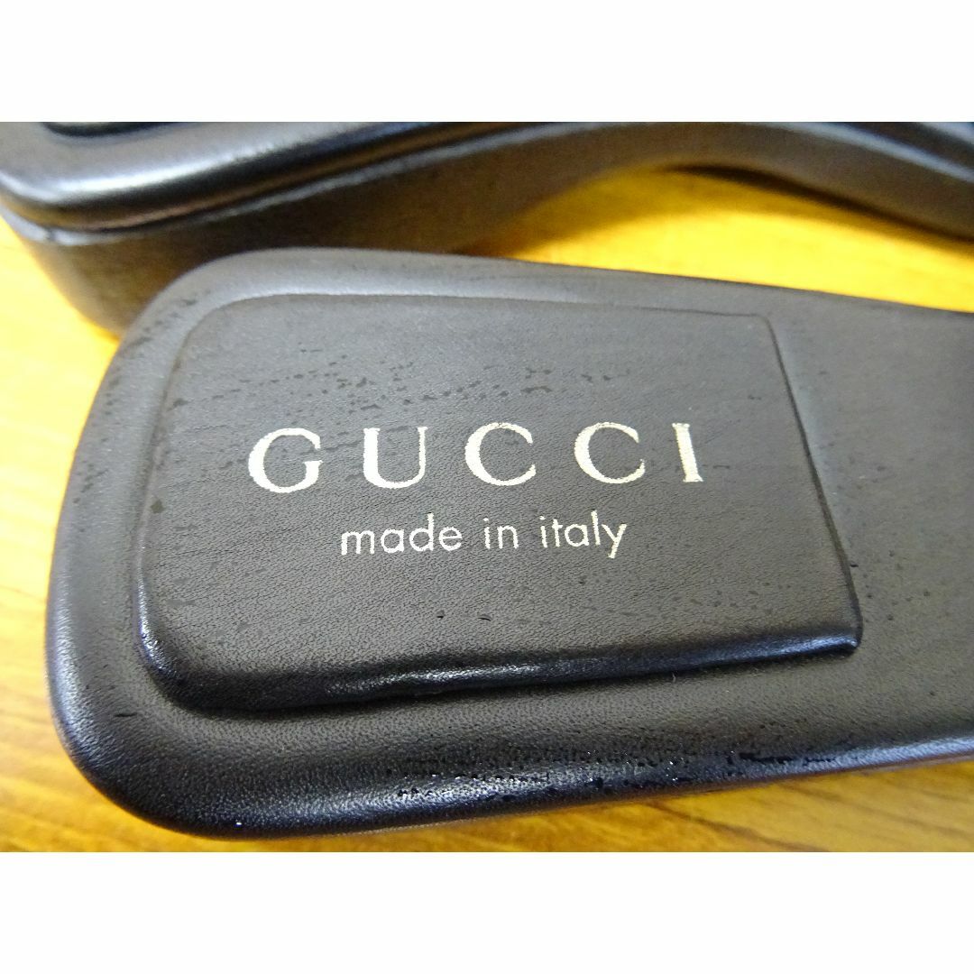 Gucci(グッチ)のK池017/ GUCCI グッチ サンダル レザー ブラック サイズ 36 レディースの靴/シューズ(サンダル)の商品写真