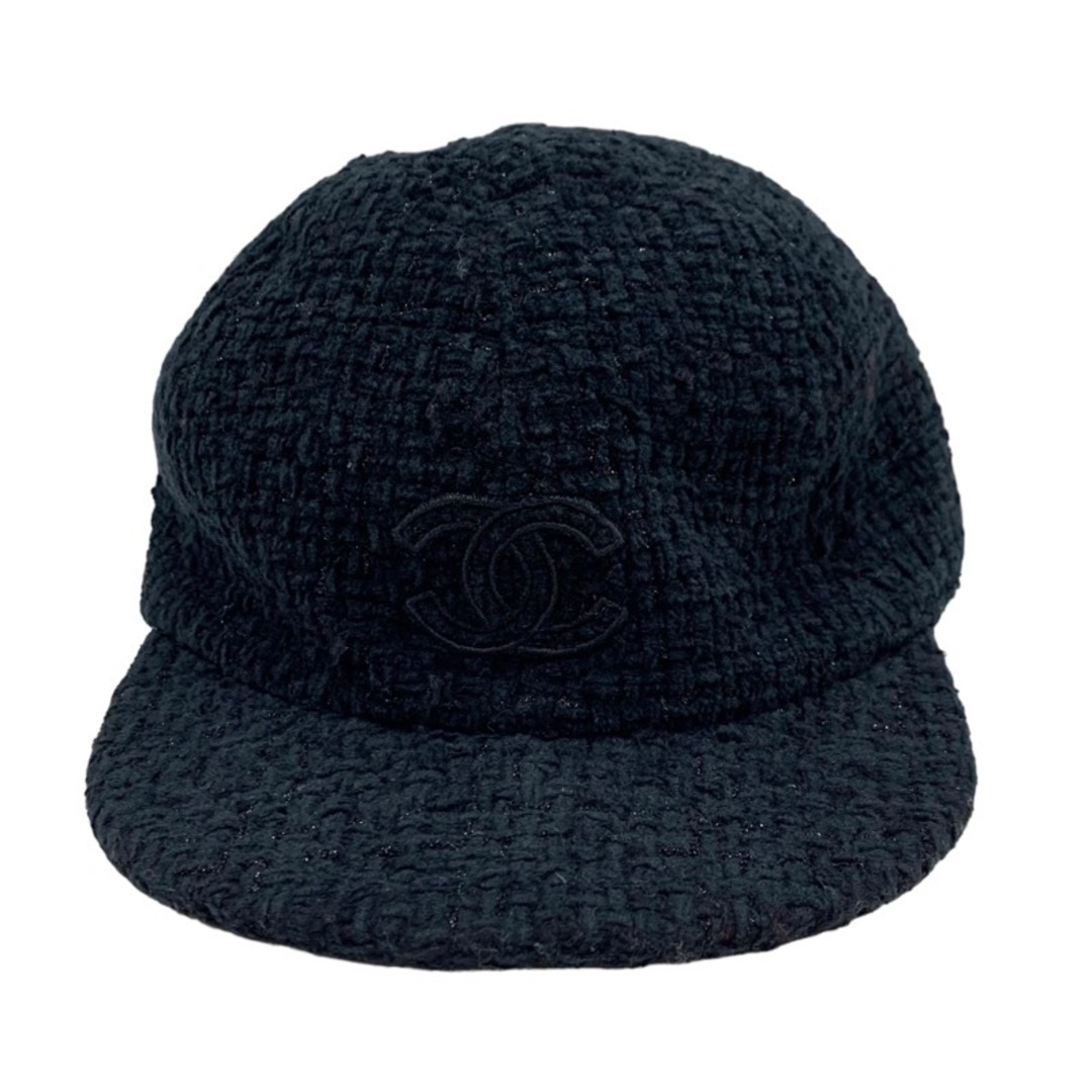 CHANEL(シャネル)のシャネル CHANEL キャップ 帽子 ココマーク ツイード ブラック レディースの帽子(キャップ)の商品写真