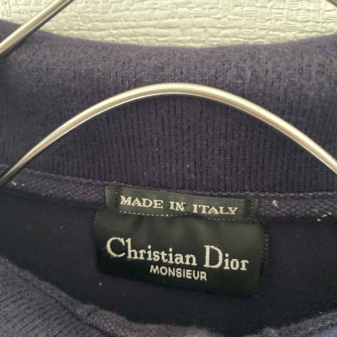 Christian Dior(クリスチャンディオール)のChristiandiorクリスチャンディオール長袖ポロシャツメンズ長袖ネイビー メンズのトップス(シャツ)の商品写真