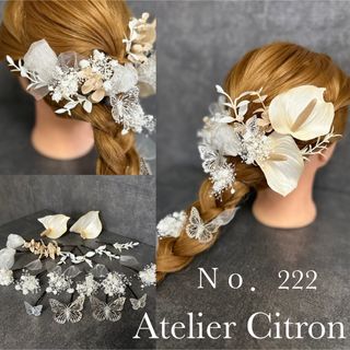 髪飾り 結婚式 成人式 アンスリウム 蝶々 ヘッドドレス ティアラ ハワイアン(ヘッドドレス/ドレス)