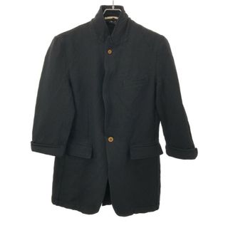 コムデギャルソン(COMME des GARCONS)のCOMME des GARCONS HOMME PLUS コム デギャルソンオムプリュス 09SS ポリエステル縮絨 ハーフスリーブテーラードジャケット ブラック M(テーラードジャケット)