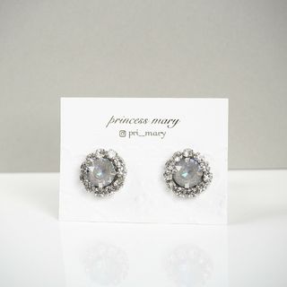 数量限定  シルバー》セレーングレイ☆中粒jewelry bijouピアス(ピアス)