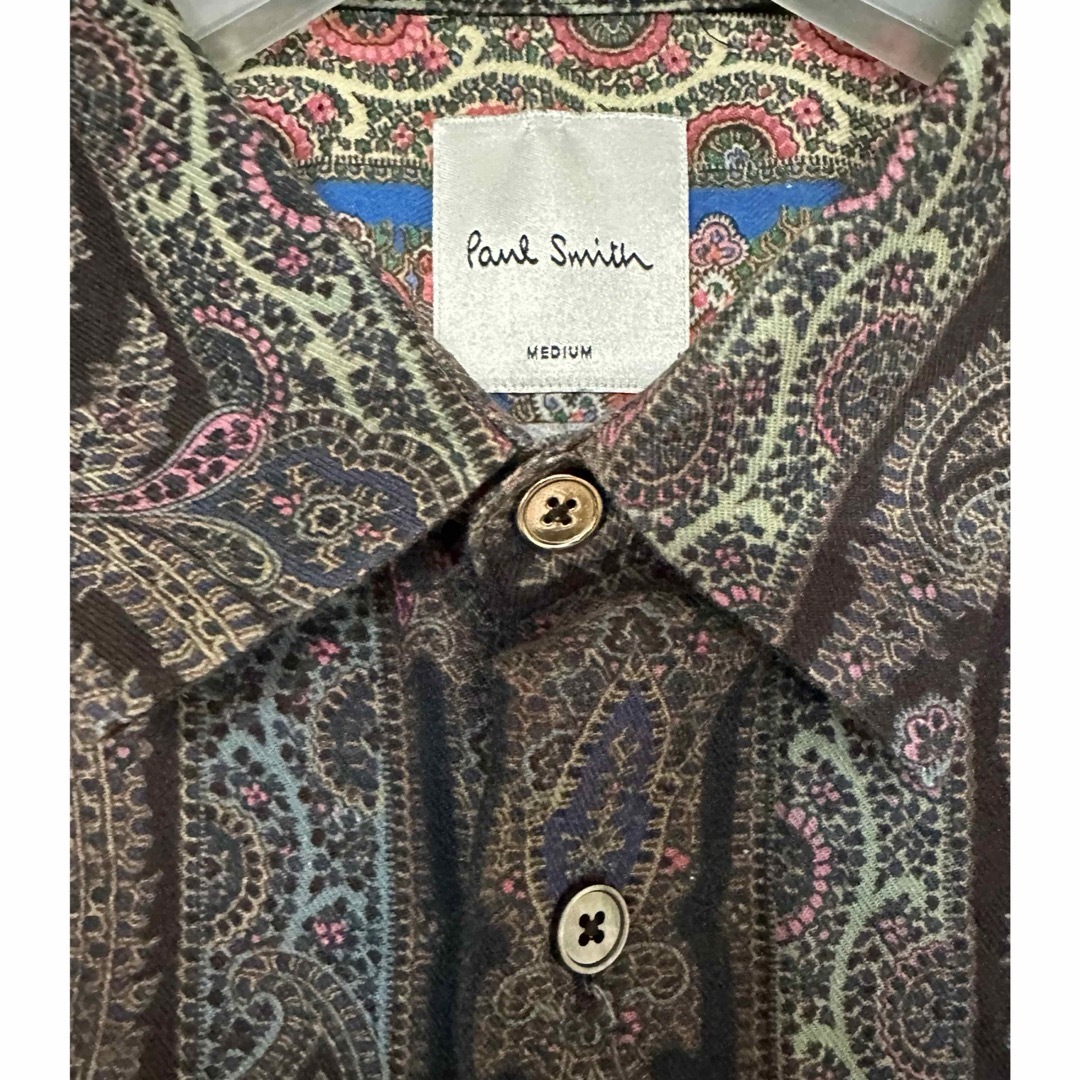 Paul Smith(ポールスミス)の現行 ポールスミス ゴールドボタン ペイズリー ストライプ プリントシャツ メンズのトップス(シャツ)の商品写真