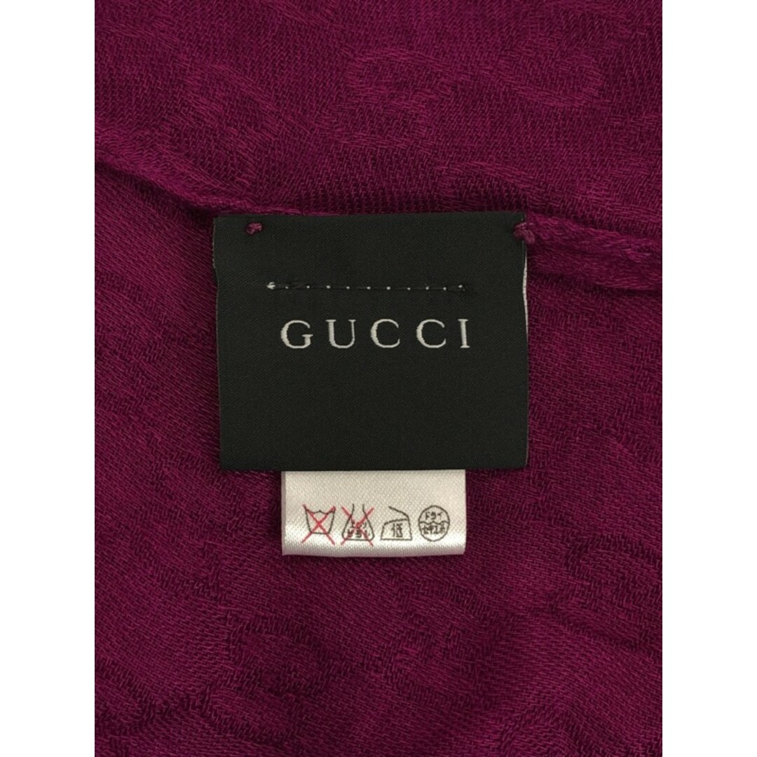 Gucci(グッチ)のGUCCI グッチ GGレオパードストール パープル  325338 レディースのファッション小物(ストール/パシュミナ)の商品写真