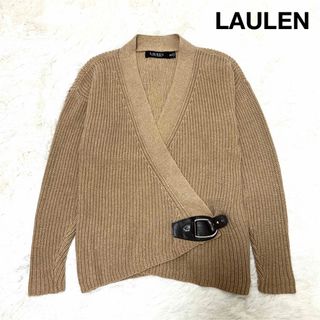 【ラルフローレン】美品 カシミヤ55%やや肉厚ウール ニット カーディガン 黒.