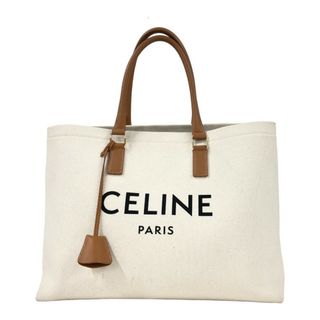 セリーヌ(celine)の　セリーヌ CELINE ホリゾンタル・カバ 190062BNZ ホワイト キャンバス レディース トートバッグ(トートバッグ)