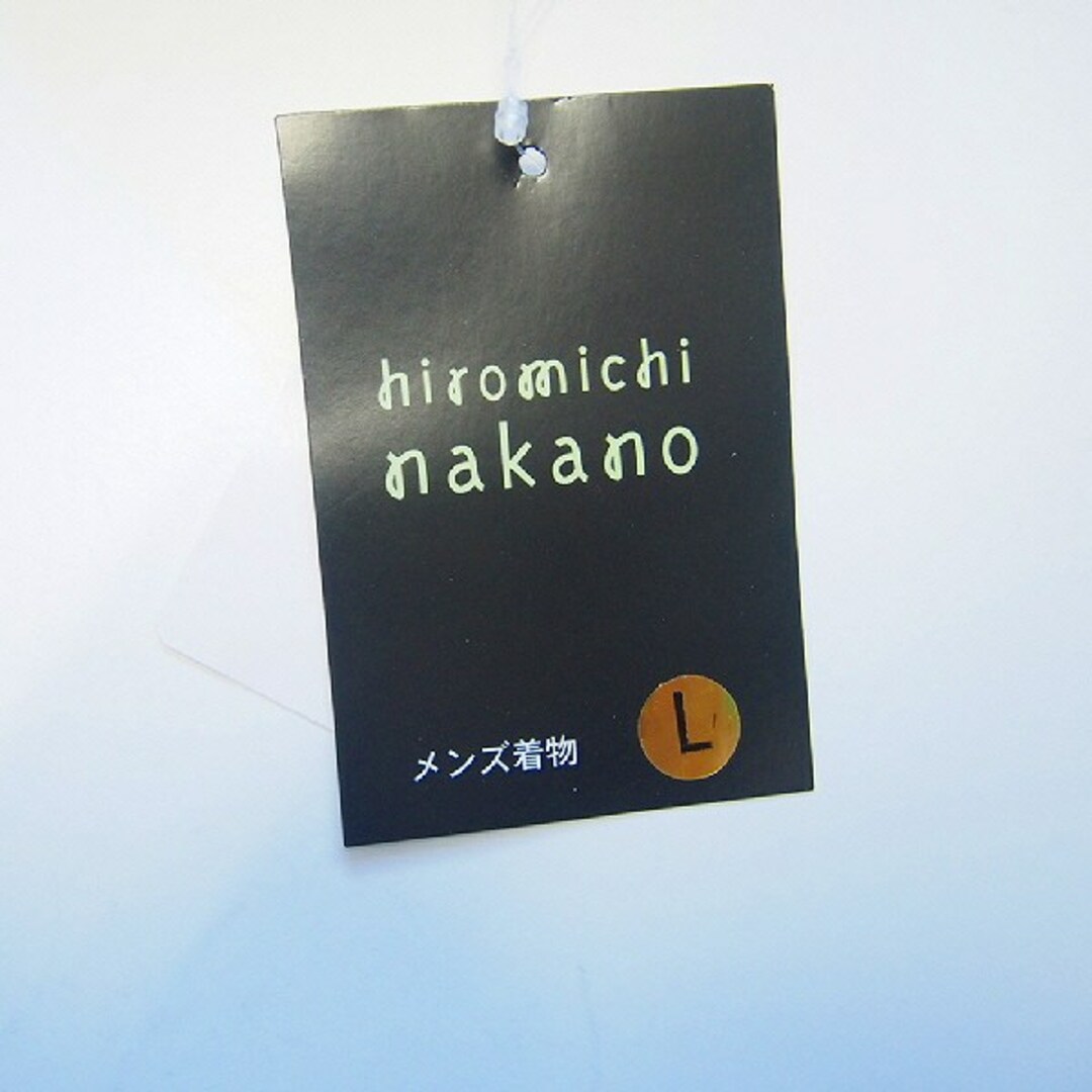 羽織 男物 化繊 濃紺地に籠目模様の長羽織 2Ｌサイズ 和装 裄76.5cm 新品 裄長 メンズの水着/浴衣(着物)の商品写真