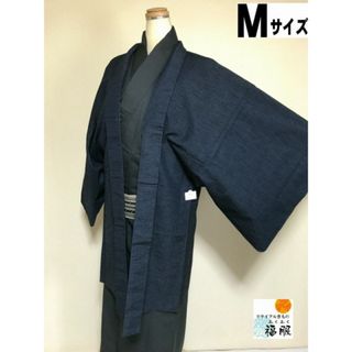 【中古】羽織 男物 混紡 濃紺 単衣 裄69 Mサイズ(着物)