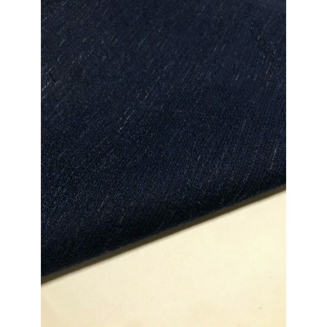 【中古】ウール 男物 濃紺地に霞文様 単衣 裄67 Sサイズ リサイクル メンズの水着/浴衣(着物)の商品写真