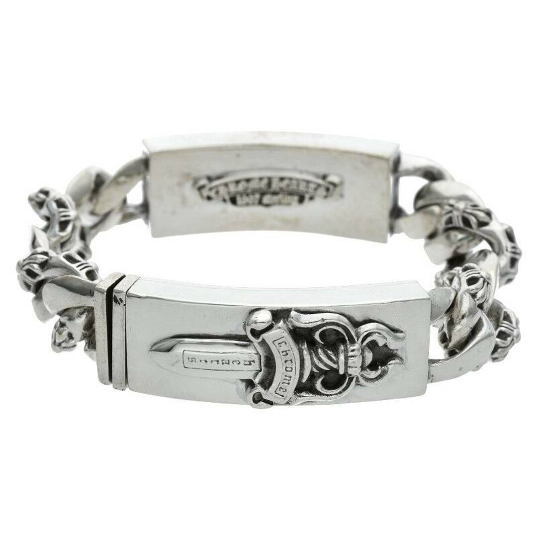 Chrome Hearts(クロムハーツ)のクロムハーツ  ID DBL FLRL DGGR/ダブルIDフローラルダガー シルバーブレスレット メンズ メンズのアクセサリー(ブレスレット)の商品写真