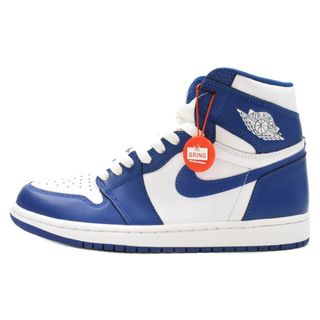 ナイキ(NIKE)のNIKE ナイキ AIR JORDAN 1 RETRO HIGH OG STORM BLUE エアジョーダン1レトロハイ ストームブルー ハイカットスニーカー ブルー/ホワイト US8 555088-127(スニーカー)