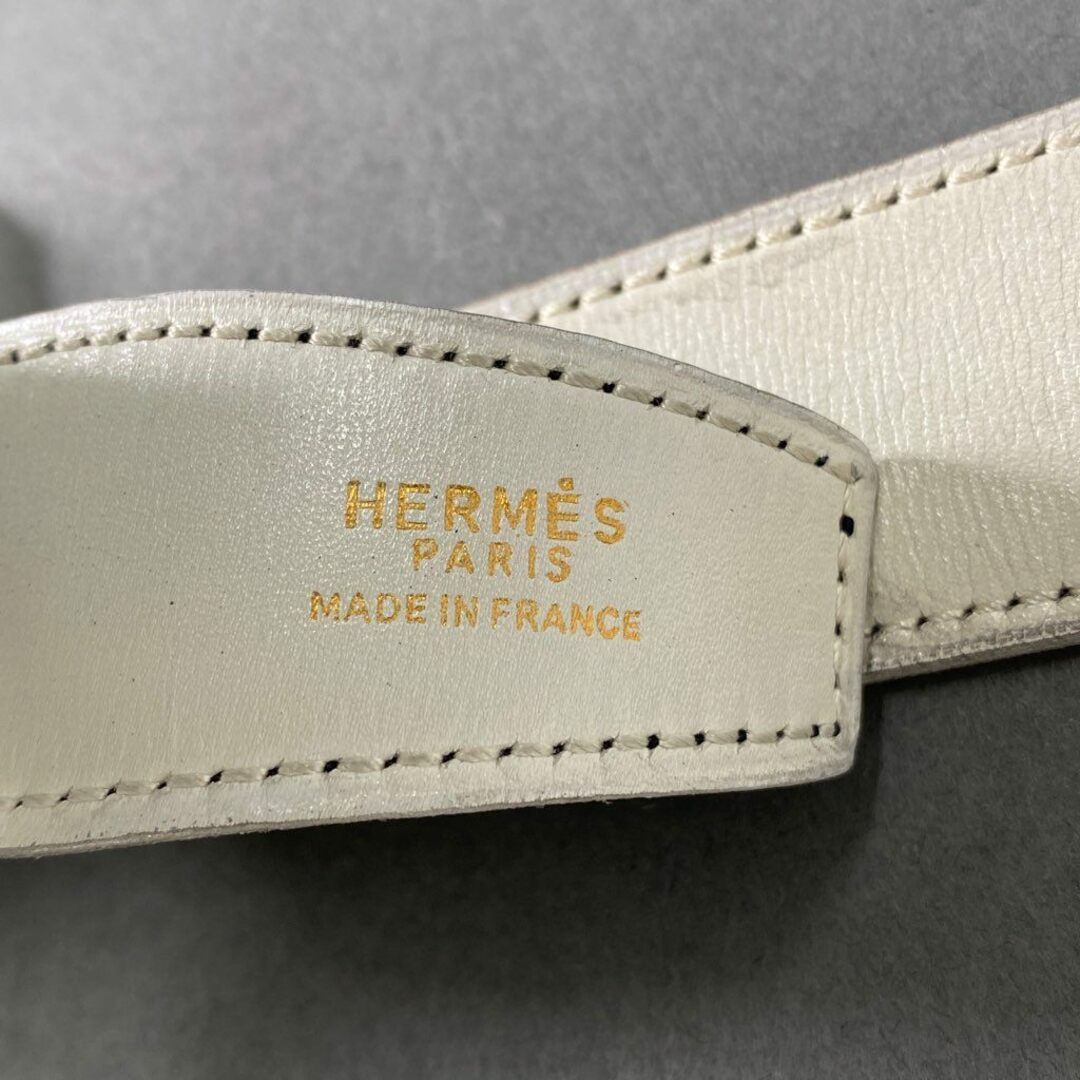 Hermes(エルメス)のb8-9 HERMES エルメス フランス製 Hロゴ バックル ベルト コンスタンス リバーシブル ブラック ホワイト レザー MADE IN FRANCE レディースのファッション小物(ベルト)の商品写真