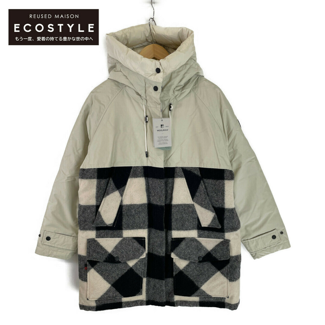 WOOLRICH(ウールリッチ)のウールリッチ WWCPS2835Z ホワイト チェック Buffalo Tundra Parka XS レディースのジャケット/アウター(その他)の商品写真