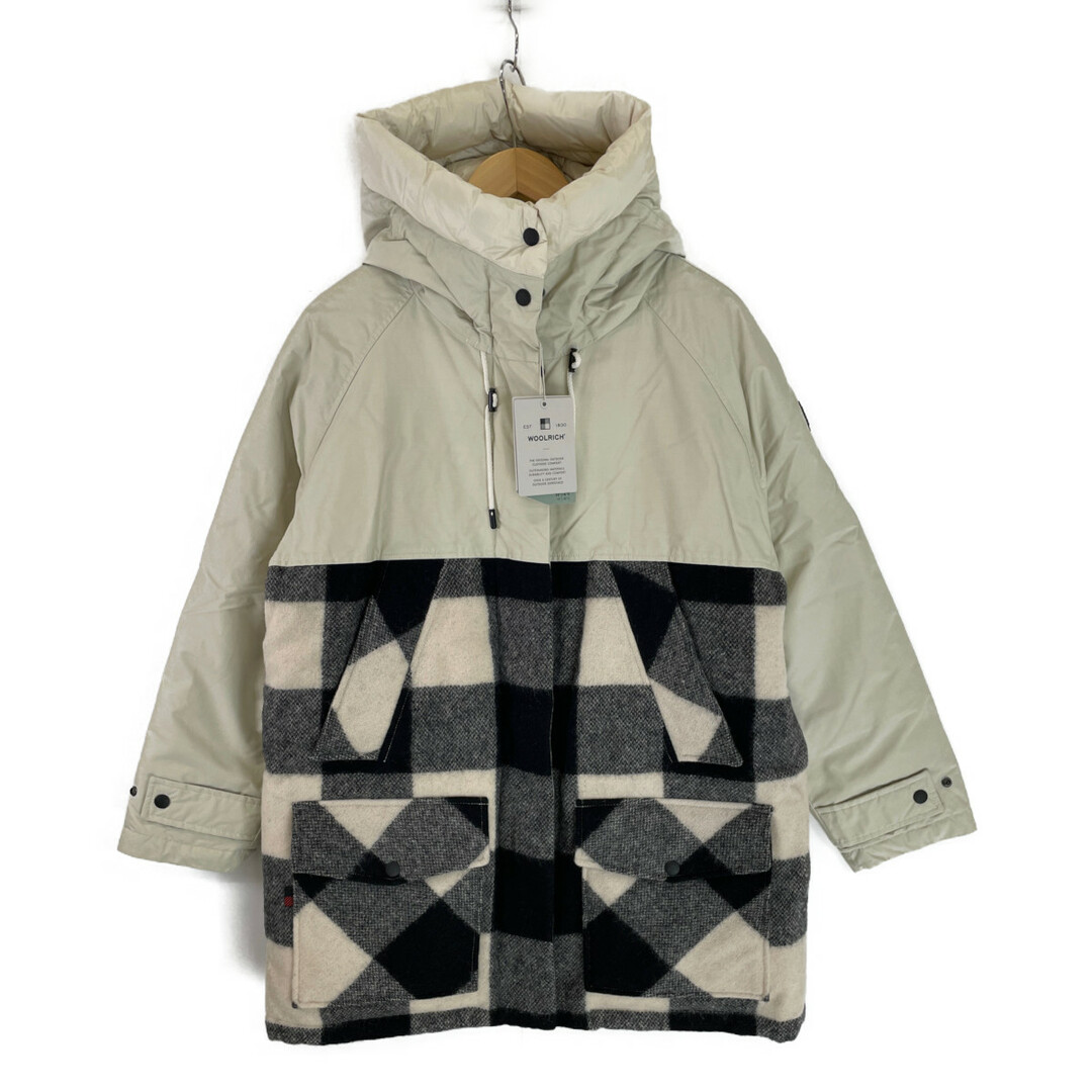 WOOLRICH(ウールリッチ)のウールリッチ WWCPS2835Z ホワイト チェック Buffalo Tundra Parka XS レディースのジャケット/アウター(その他)の商品写真