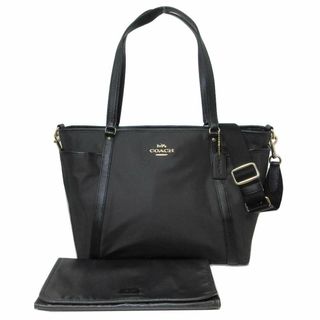 コーチ(COACH)の【新品】コーチ トートバッグ COACH ベビーバッグ ナイロン チェンジングパッド付き オムツ替えシート 2WAY 斜め掛け C4072 IMBLK (ブラック) アウトレット レディース baby bag(トートバッグ)