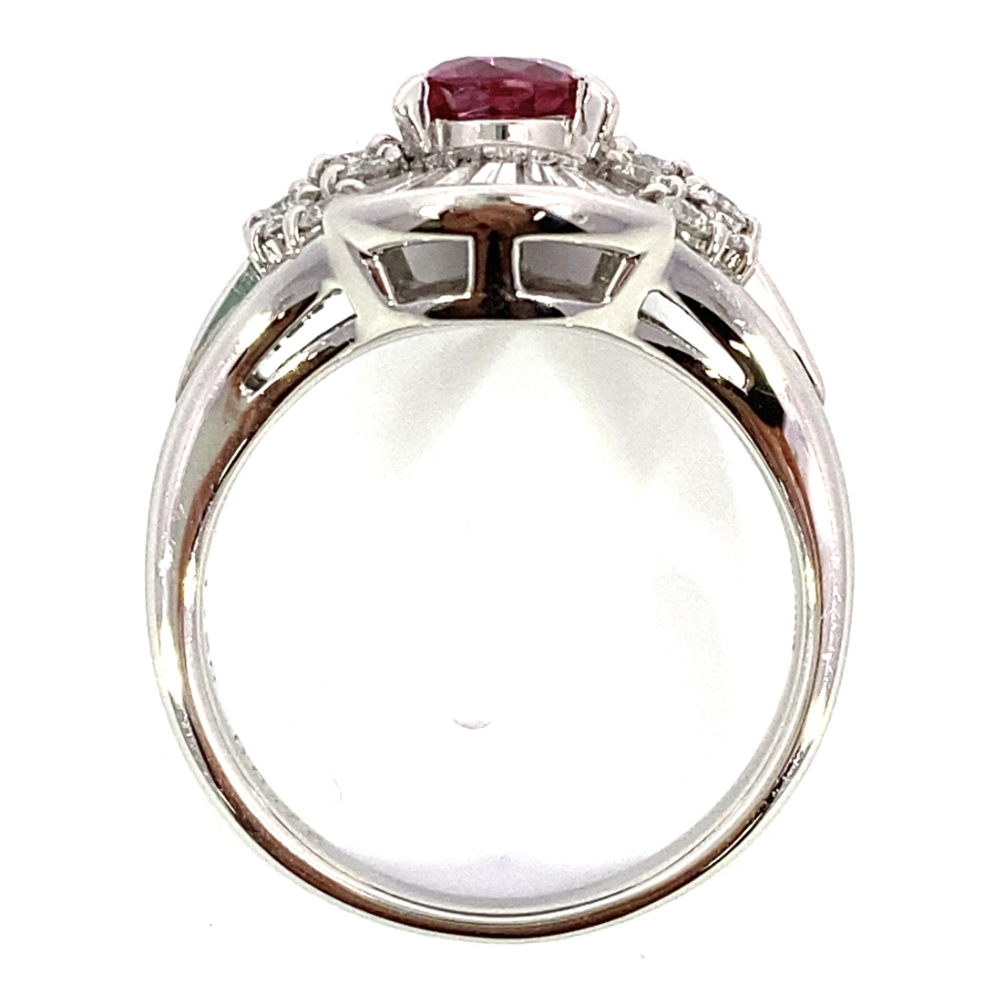 【JB-3930】Pt900 天然ルビー ダイヤモンド リング レディースのアクセサリー(リング(指輪))の商品写真