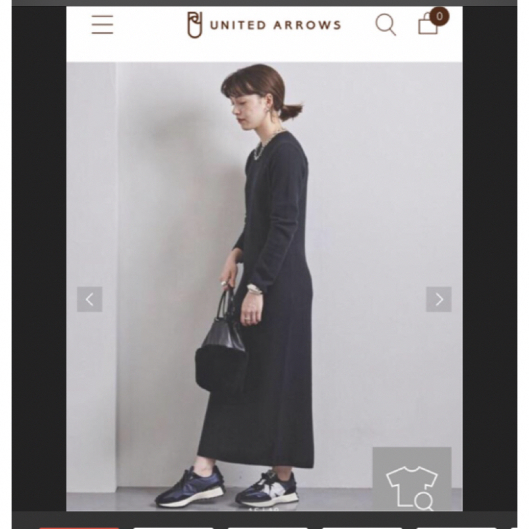 UNITED ARROWS(ユナイテッドアローズ)のユナイテッドアローズ　ニットワンピース レディースのワンピース(ロングワンピース/マキシワンピース)の商品写真