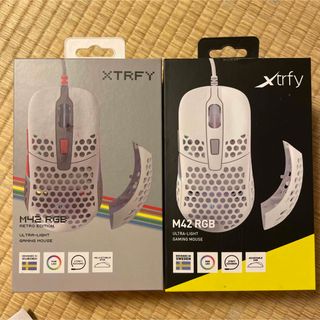 Xtrfy M42 RGB 両手用 左右対称ゲーミングマウス＃ホワイト＃レトロ(PC周辺機器)