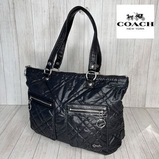 K73.COACH コーチ トートバッグ レザー A4可 ブラック 25045