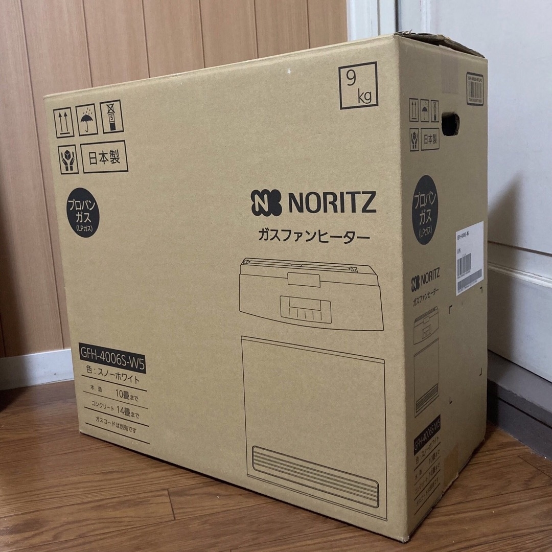 NORITZ(ノーリツ)のノーリツ ガスファンヒーター プロパンガス スノーホワイト GFH-4006S スマホ/家電/カメラの冷暖房/空調(ファンヒーター)の商品写真