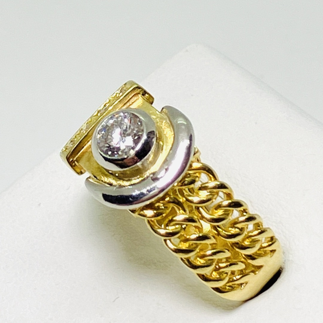 K18/Pt900 ダイヤモンド リング D:0.342ct D:0.07ct メンズのアクセサリー(リング(指輪))の商品写真