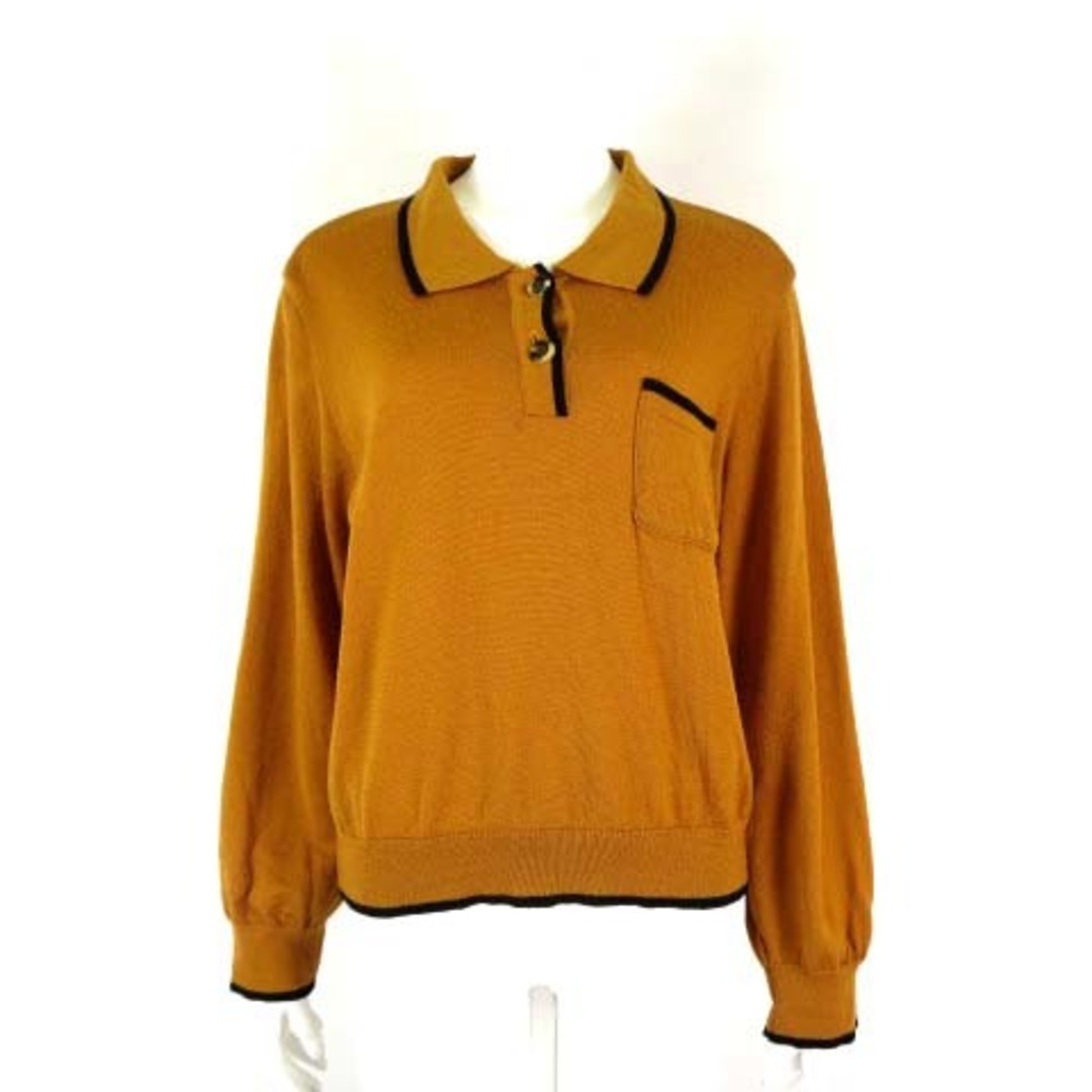 other(アザー)のレマロン remalon ニット ポロシャツ セーター ウール 配色 長袖 XL レディースのトップス(ニット/セーター)の商品写真