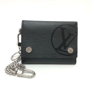 ルイヴィトン(LOUIS VUITTON)のルイヴィトン LOUIS VUITTON チェーンコンパクト M63518 エピ LVサークル ウォレット 3つ折り財布 エピレザー ブラック(折り財布)