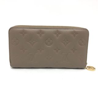 ルイヴィトン(LOUIS VUITTON)のルイヴィトン LOUIS VUITTON ジッピーウォレット M81511 モノグラムエンボス ラウンドファスナー 長財布 レザー ベージュ系(財布)