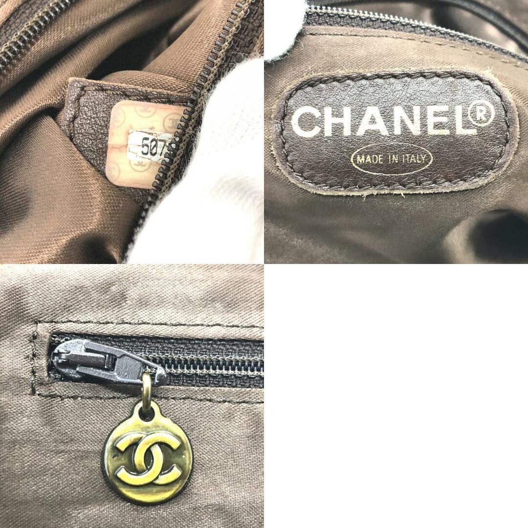 CHANEL(シャネル)のシャネル CHANEL ヴィンテージ CC ココマーク プラスチックハンドル トートバッグ スエード ブラウン レディースのバッグ(トートバッグ)の商品写真