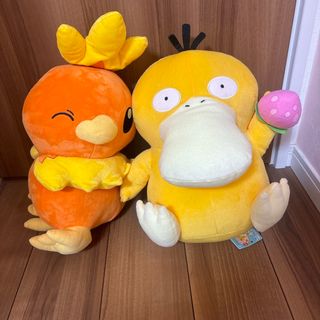 ポケモン(ポケモン)のポケモン　コダック　アチャモ　ぬいぐるみ　BIG(キャラクターグッズ)