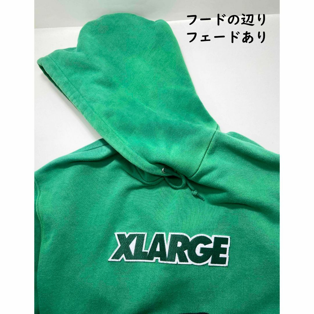 XLARGE(エクストララージ)のエクストララージ X-Large 肉厚 パーカー 刺繍ロゴ XL グリーン メンズのトップス(パーカー)の商品写真